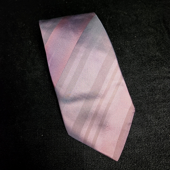 DOLCE & GABBANA plum silk striped tie